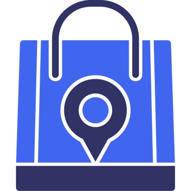 Bir harita simgesinin vektör illüstrasyonu