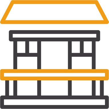 Bina. Web simgesi basit illüstrasyon