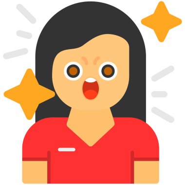 Yüz ifadesi olan dişi avatar