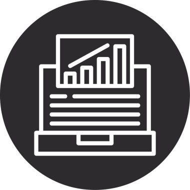 grafik simgesinin vektör illüstrasyonu, basit tasarım