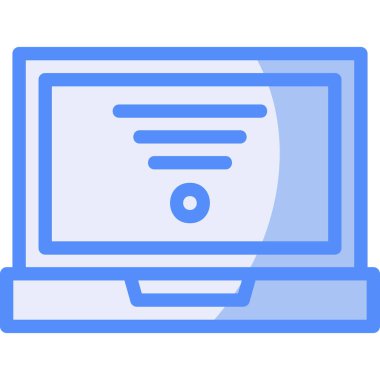 Bilgisayar. Web simgesi basit illüstrasyon