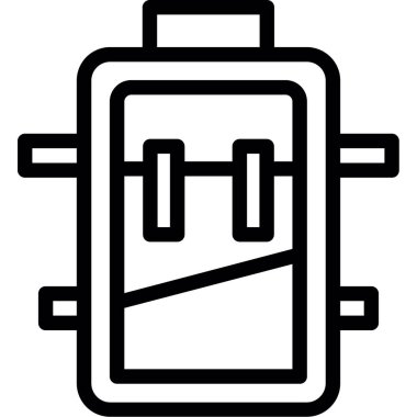 pil şarj ikonu dış hat vektörü. Şarj pili. pil yükleniyor