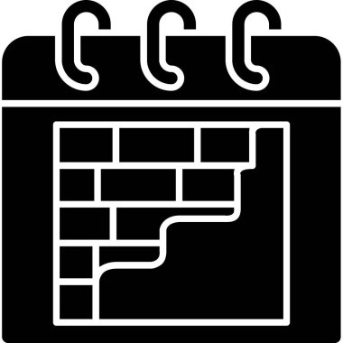 Takvim simgesinin vektör illüstrasyonu
