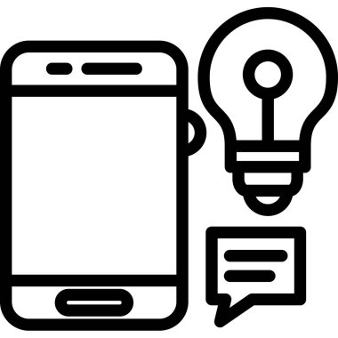 cep telefonu iletisi simgesi ana hat biçiminde