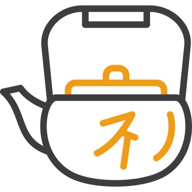 Çaydanlık. Web simgesi basit tasarım