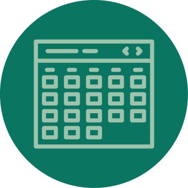 Takvim Satırı Çoklu Renk, Vektör İllüstrasyonu