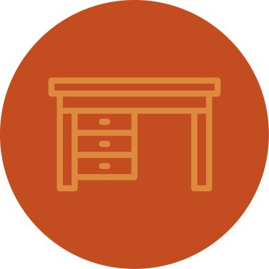 mobilya yassı ikon vektör illüstrasyonu