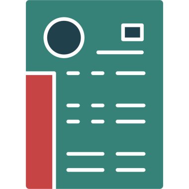 belge düz vektör simgesi