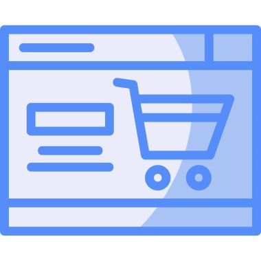 çevrimiçi alışveriş vektörü illüstrasyonu