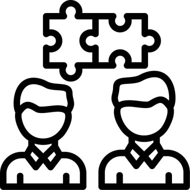 Takım çalışması. Web simgesi basit illüstrasyon