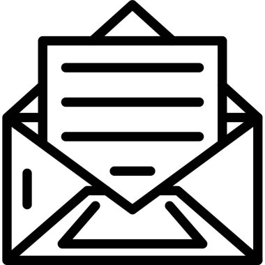 posta zarfı mektup simgesi. beyaz arkaplanda izole edilmiş web tasarımı için e-posta zarf vektör simgesi