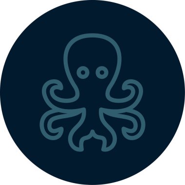 Ahtapot simgesi. Ahtapot vektör simgesi beyaz arka plan üzerinde izole web tasarımı için basit örnek