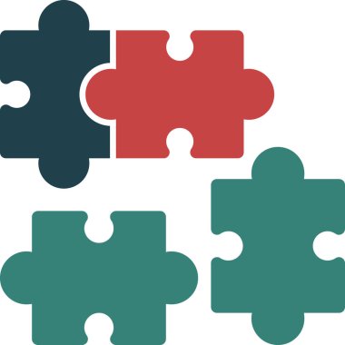 Yapboz parçaları düz biçiminde ayarlandı