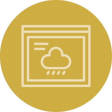 Bulut simgesi vektör illüstrasyonu