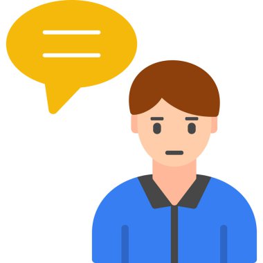 konuşma balonları ile işadamı