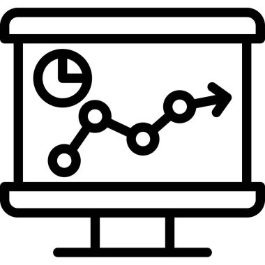 analitik grafik veri simgesi ana hat biçiminde