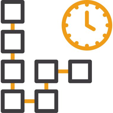 Zaman simgesi vektör illüstrasyonu