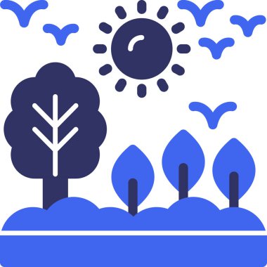 Bir ağaç simgesinin vektör illüstrasyonu