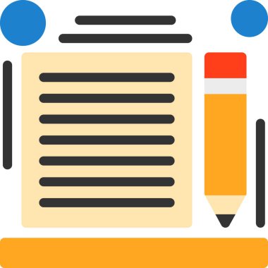 Kalem. Web simgesi basit illüstrasyon