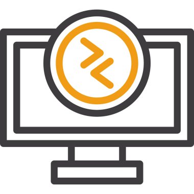 Bilgisayar. Web simgesi basit illüstrasyon