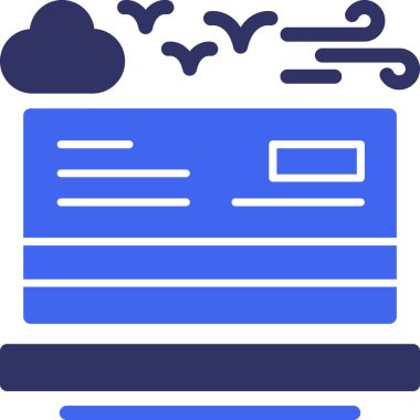 Bulut hesaplama web simgesi basit vektör illüstrasyonu