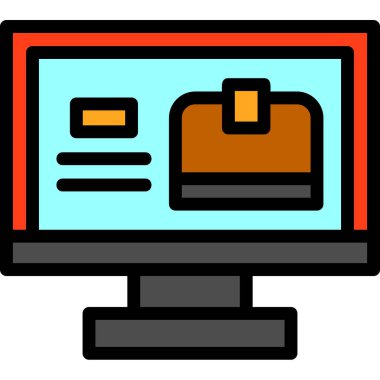 Bilgisayar. Web simgesi basit tasarım