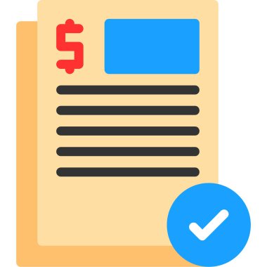 Sözleşme. Web simgesi basit illüstrasyon