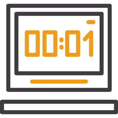 Zaman gözlemi. Web simgesi basit illüstrasyon