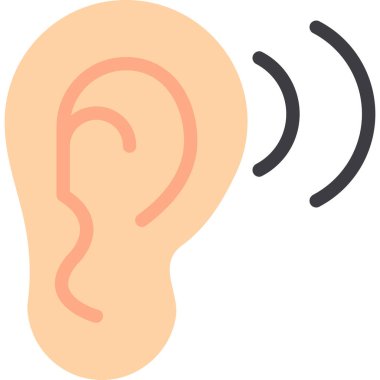 Kulak. Web simgesi basit tasarım