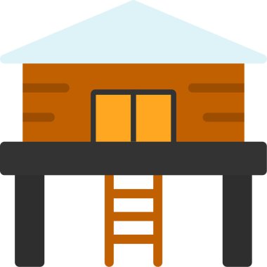 Ev. Web simgesi basit illüstrasyon