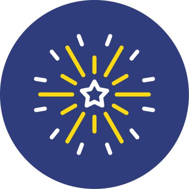 Havai fişekler. Web simgesi basit illüstrasyon