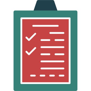 Kontrol listesi simgesi vektör illüstrasyonu