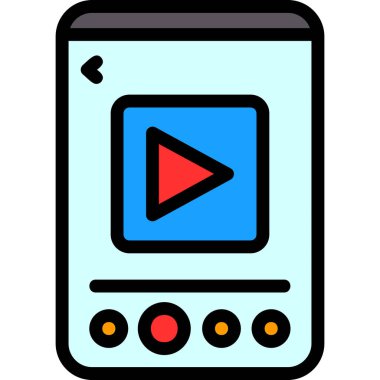 video simgesi vektör illüstrasyonu