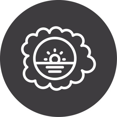 Güzel bulut. Basit tasarım