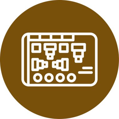 Bir hesap makinesi simgesinin vektör illüstrasyonu