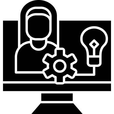 iş yönetimi simgesi, vektör illüstrasyonu