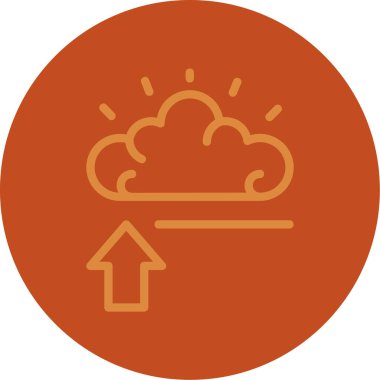 Bulutun vektör illüstrasyon simgesi