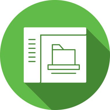 Dizin Glyph Gölgesi, Vektör İllüstrasyonu