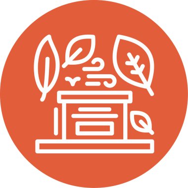 Bir bitki simgesinin vektör illüstrasyonu