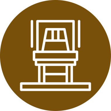 Modern b 'nin vektör illüstrasyonu sandalye ikonundan yoksun