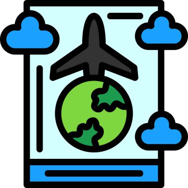 Uçak yolculuğu simgesi