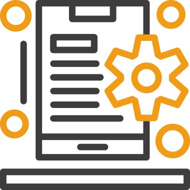 Belge. Web tasarımı basit illüstrasyon