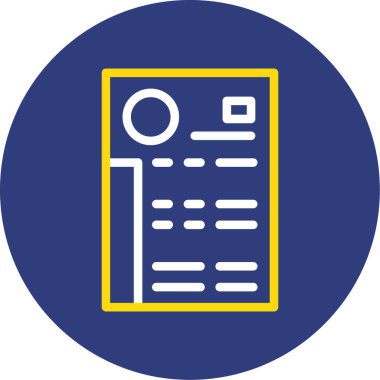 belge simgesi, vektör çizimi