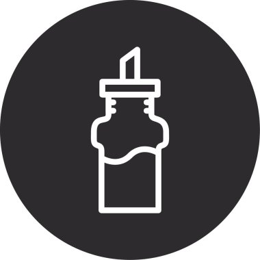 şişe ve tıp ikonunun vektör illüstrasyonu