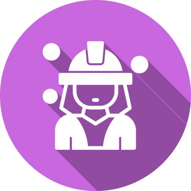 Kask simgesi vektör illüstrasyonu