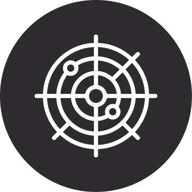 Hedef. Web simgesi basit illüstrasyon