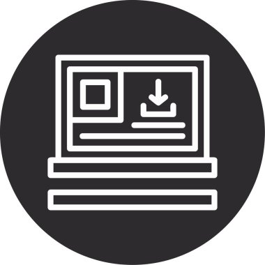 vektör dizüstü simgesi illüstrasyonu