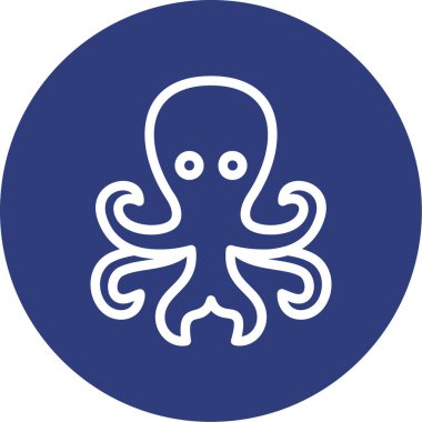 vektör ahtapot simgesi çizimi