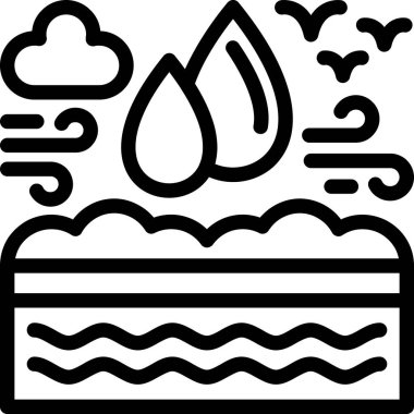 Su. Web simgesi basit illüstrasyon