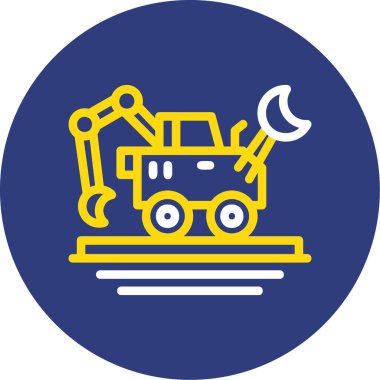 Vinçli bir kamyonun vektör çizimi.